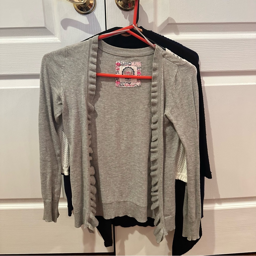 BUNDLE lot Justice DKNY Girl’s Cardigan Sweaters Size 10-12